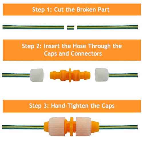 HASTHIP® 1/2 Inch Garden Hose Connector Quick Water Pipe Joint ABS Plastic Universal Release for Gardening Hose Fitting 3PCS HASTHIP® 1/2 Inch Garden Hose Connector Quick Water Pipe Joint ABS Plastic Universal Release for Gardening Hose Fitting 3PCS